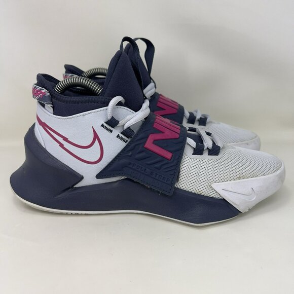 Nike Future Court 3 Basketball Shoes White Blue Size 5Y / Women’s Size 6.5 - Picture 1 of 9